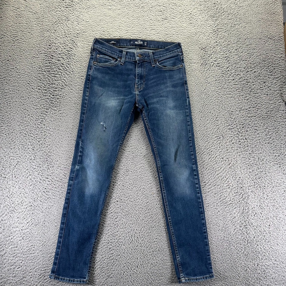 Hollister Epic Flex Jeans Men's 29x28 Blue Cotton Denim Skinny Workwear Stretch
